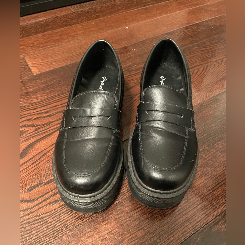 Black Platform Loafers